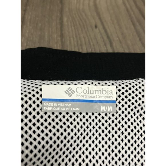 Columbia PFG Shirt Medium Black Button-Down Short Sleeve Vented NC State Logo - Picture 10 of 11